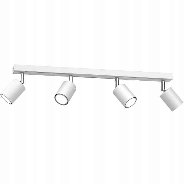 Stropní svítidlo bílá matná chrom 4 reflektory do předsíně 60 cm Luminex