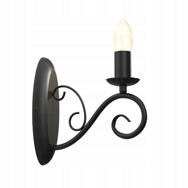 Černá matná nástěnná lampa do obývacího pokoje Luminex