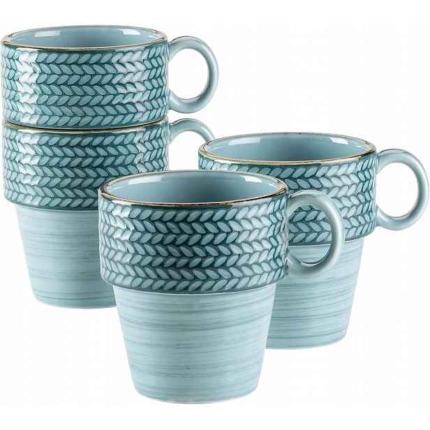 Mäser Prospero Porcelánové Šálky Na Kávu, Ručně Malované, 4 Ks, 350 ML