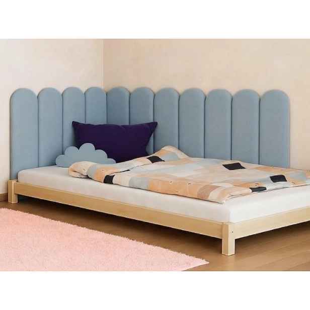 Zaoblený čalouněný panel za zeď VELVET Zvolte barvu: Olivová, Zvolte rozměr: 30x90 cm, Uchycení na zeď: Bez uchycení (možnost použití lepidla)