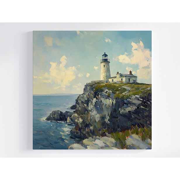 Obraz Na Plátně Canvas Krajina Irsko Útes Moře Maják 50x50