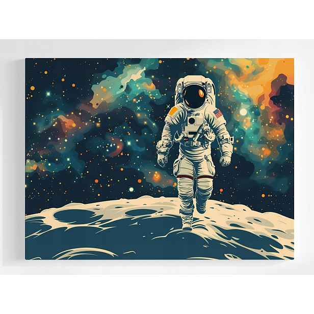 Plakát Pop Art Kosmos Astronauta Planeta Hvězdy 100x75