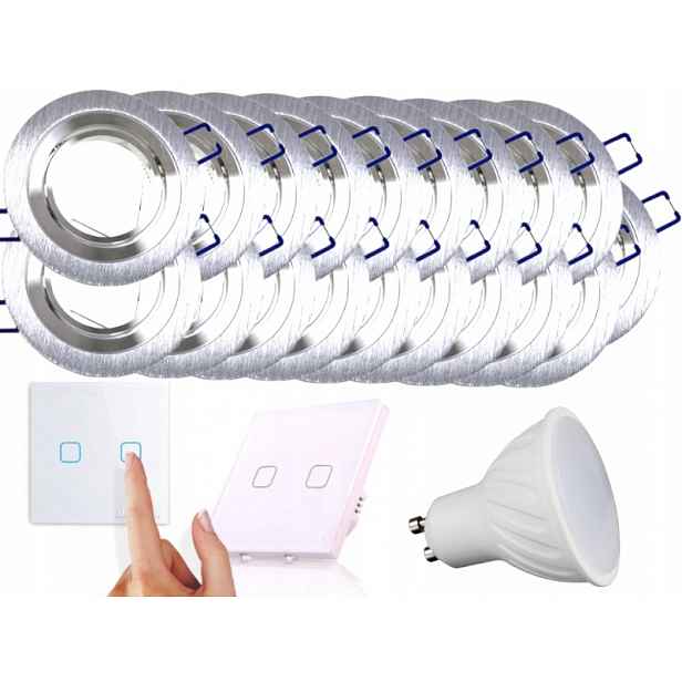 Sada Led stropních světel 19x Vypínač Žárovky