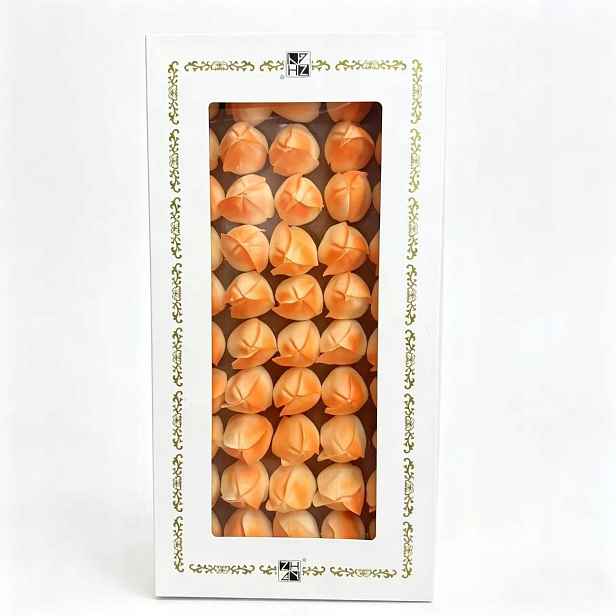 Tulipány mýdlové gradient oranžové 50 kusů v krabičce 4X6CM