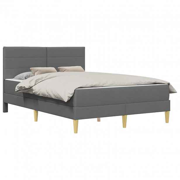 vidaXL Rám postele Tmavě šedá 120 x 200 cm Polyester