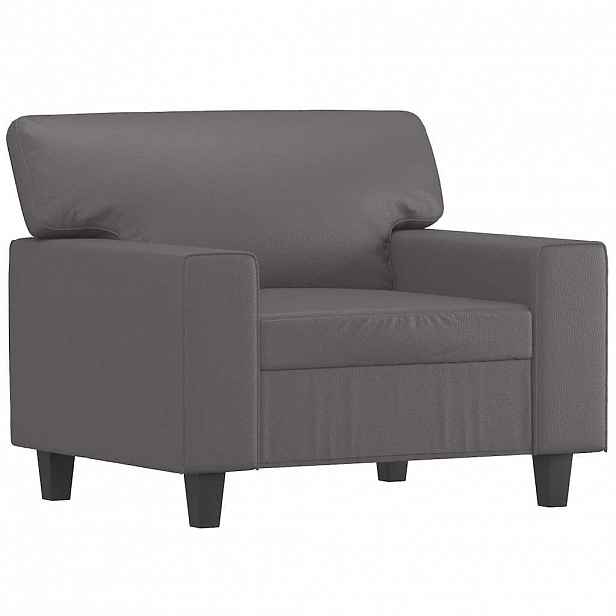 vidaXL Křeslo šedé 60 cm umělá kůže