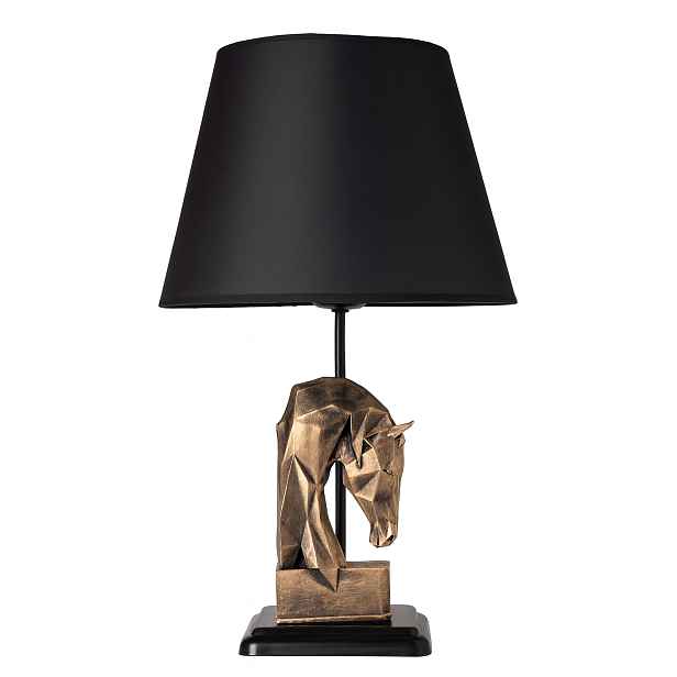 Opviq Stolní lampa Horses černá/bronzová