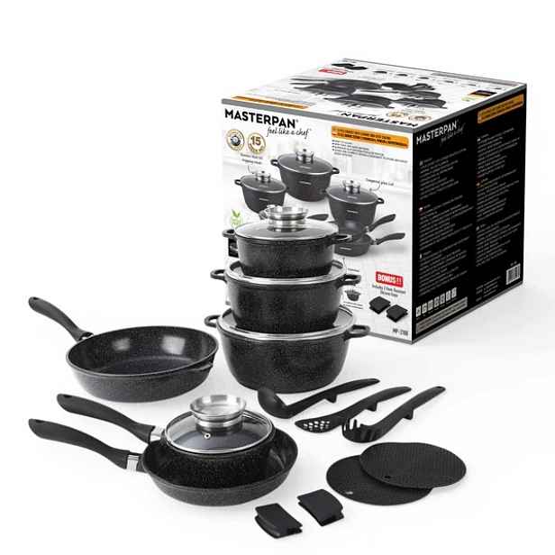 Sada hrnců Masterpan z hliníku 15 ks MP-2166