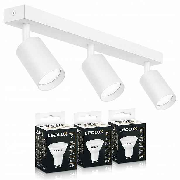 Set Stropní svítidlo na omítku s Led svítidlem 3x GU10 5,5W