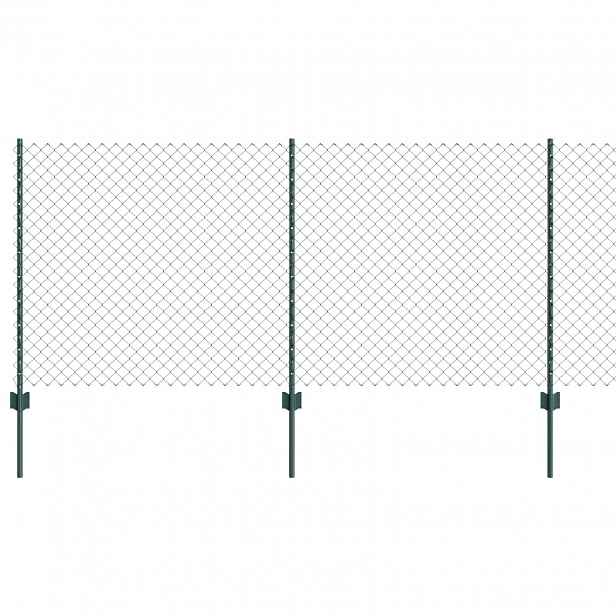 vidaXL Plot s řetězovým odkazem a sloupkem 25 x 1 m Ocel potažená PVC