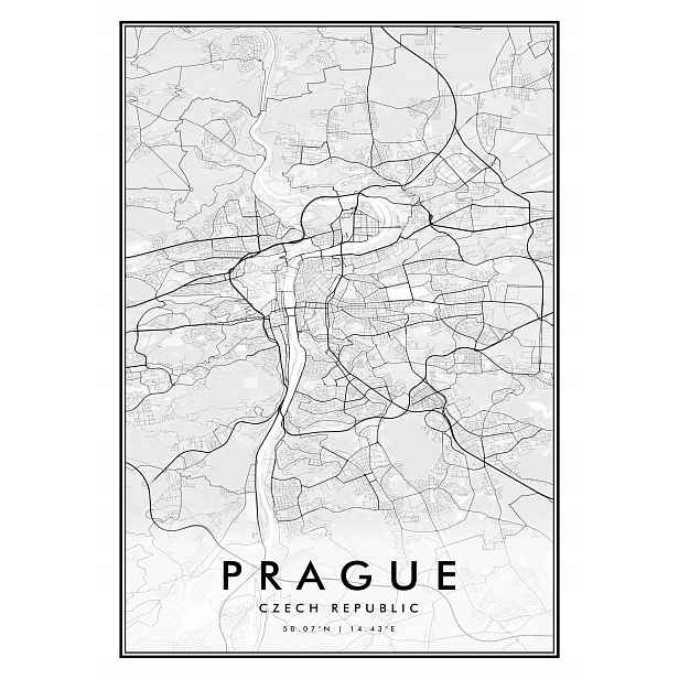 Starý plán města Praha 1903 vel. 120x90 cm Praha