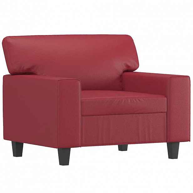 vidaXL Křeslo vínové 60 cm umělá kůže