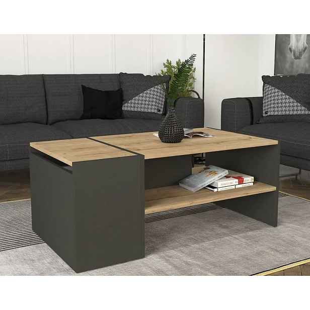 Casarredo Konferenční stolek s ÚP IZMIR - sapphire/antracit