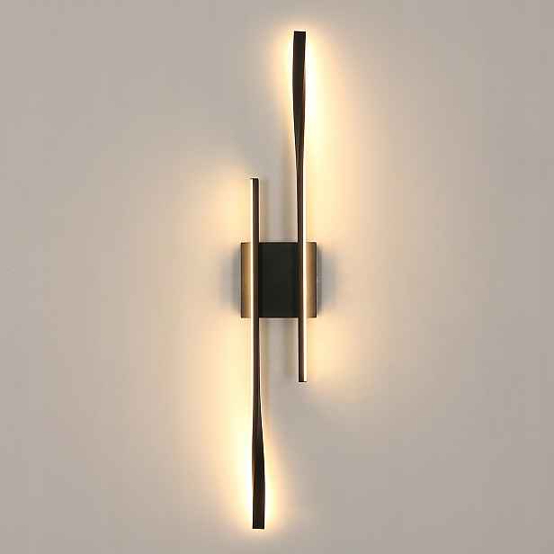 Kinkiet Czarna Led Lampa Liniowa Scienna Nowoczesna Do Salonu 3000K 27W
