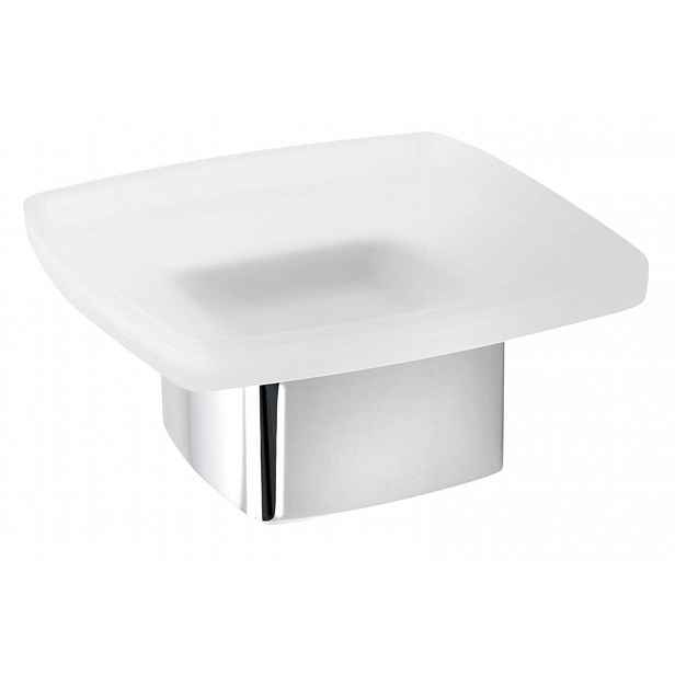 Sapho Gedy Koupelnové doplňky - Mýdlenka Lounge na postavení, matné sklo/chrom 545113