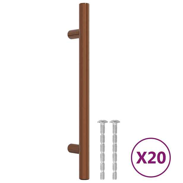 vidaXL Nábytkové úchytky 20 ks bronzové 128 mm nerezová ocel