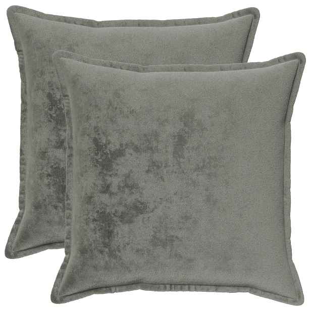 vidaXL Povlak na polštář 2 pcs HOUTEN Tmavě šedá 60 x 60 cm Flanel