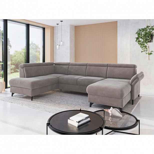 Sit & More SEDACÍ SOUPRAVA, textil, šedohnědá