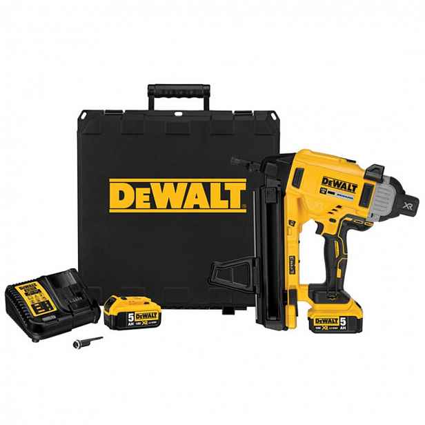 DeWALT - 18V AKU hřebíkovačka 13-57 mm, 2x aku 5,0 Ah Li-Ion, nabíječka DCN890P2