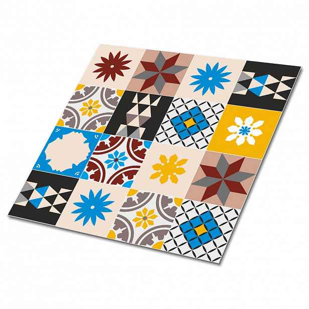 TULUP SAMOLEPICÍ OBKLADY NA STĚNU 9 ks 30x30 cm Orientální mozaika