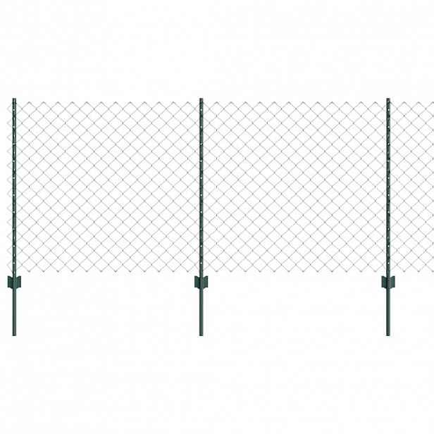 vidaXL Plot s řetězovým odkazem a sloupkem 25 x 1 m Pozinkovaná ocel