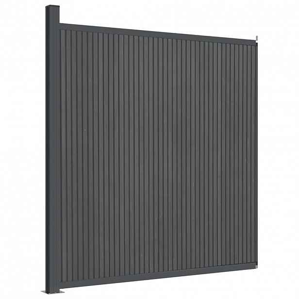 vidaXL Plotový dílec WPC šedý 173 x 186 cm