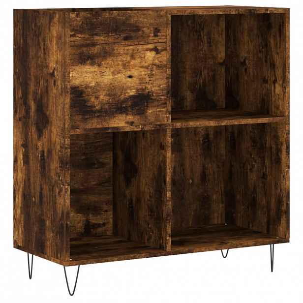 vidaXL Skříňka na LP desky kouřový dub 84,5x38x89 cm kompozitní dřevo