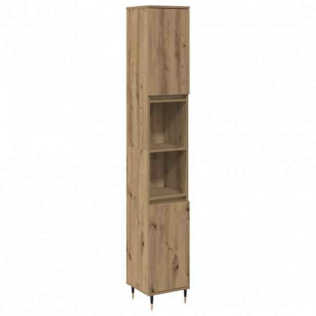 vidaXL Koupelnová skříňka dub artisan 30x30x190 cm kompozitní dřevo