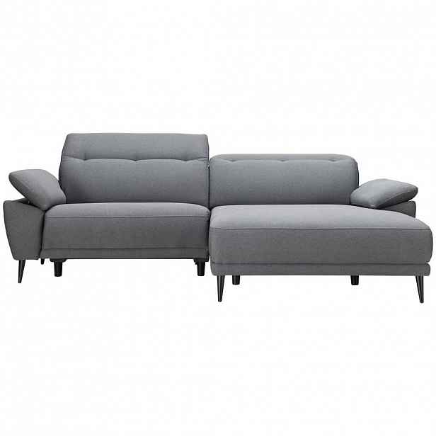 MID.YOU ROHOVÁ SEDAČKA, textil, světle šedá