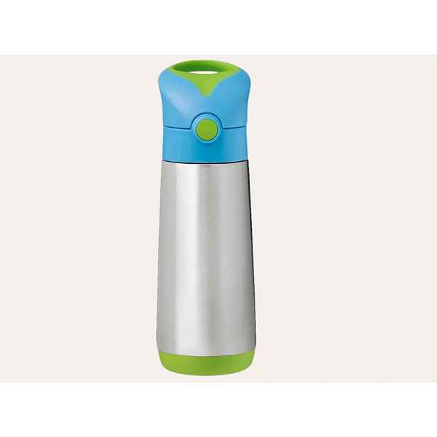 b.box Termoska na pití s brčkem 500 ml varianta: modrá/zelená