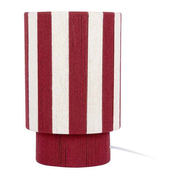 Červená/bílá provazová stolní lampa (výška 35 cm) Vienna Stripes – Leitmotiv