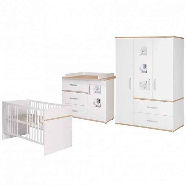 Roba SET DĚTSKÉHO POKOJE Pia se širokou přebalovací komodou 3dílný