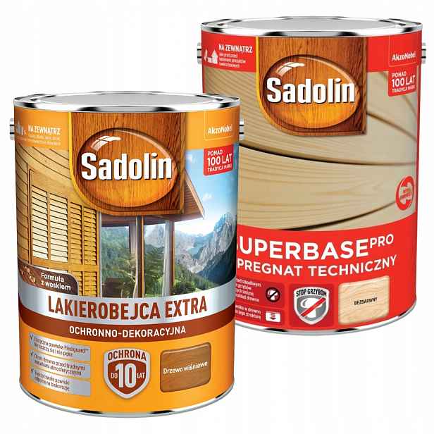 Sada Sadolin Extra Laků 5 L Třešňové Dřevo Sadolin Superbase 5 L