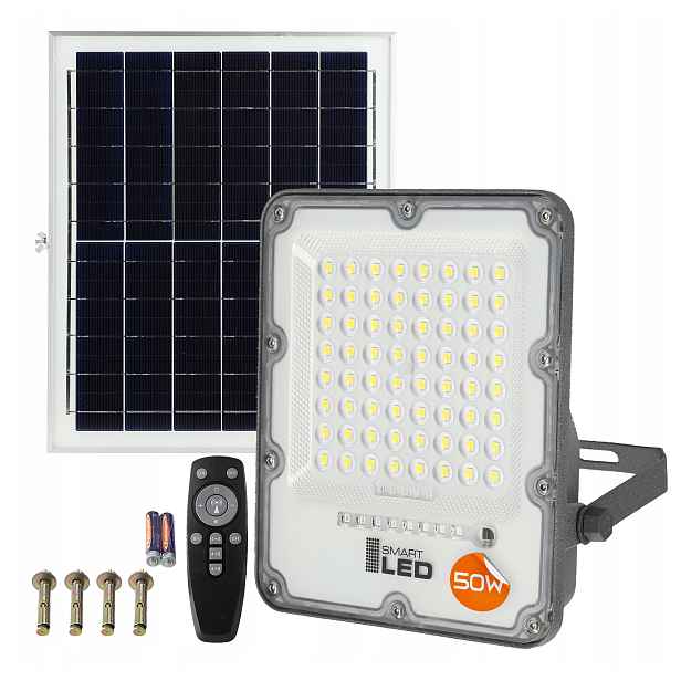 Solární Lampa Halogen Venkovní Led osvětlení Senzor smrti Dálkový Ovladač 50W