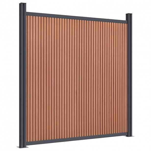 vidaXL Plotový dílec WPC hnědý 180 x 186 cm