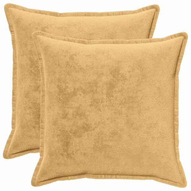 vidaXL Povlak na polštář 2 pcs HOUTEN Taupe 60 x 60 cm Flanel