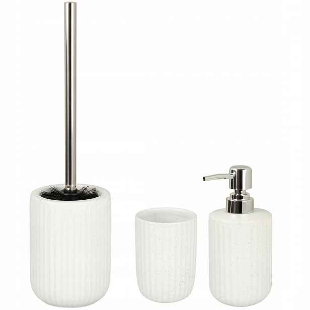Bílý Nakarpain elegantní koupelnový set Luxusní Jemný