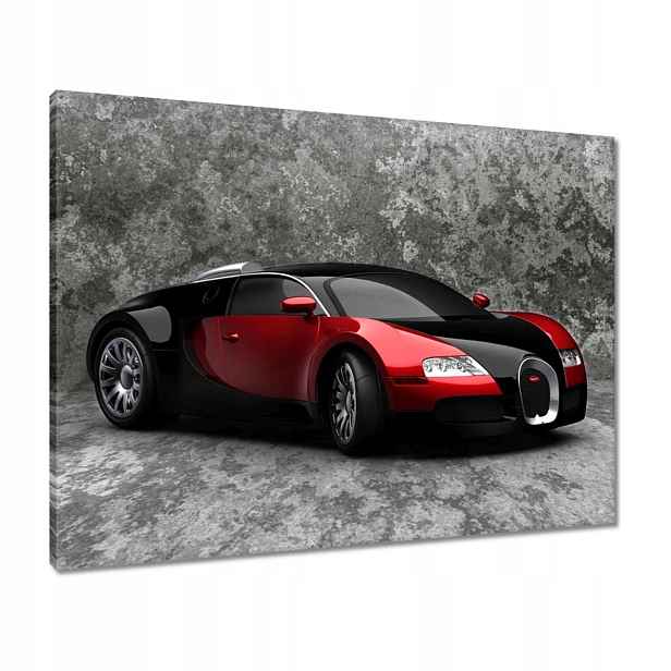 Obrazy 80x60 Bugatti Veyron Červená