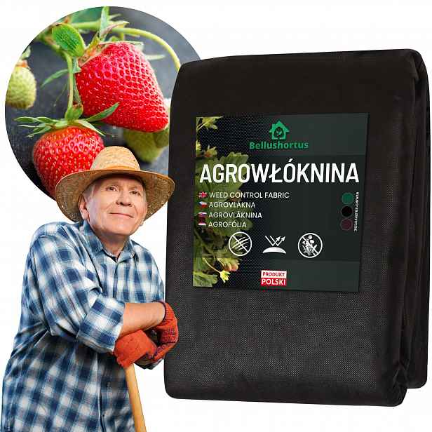 Černá Uv Agrotextilie P-100G/M2 1,6x30 m, Hrubá, antiplevelová, Mulčovací