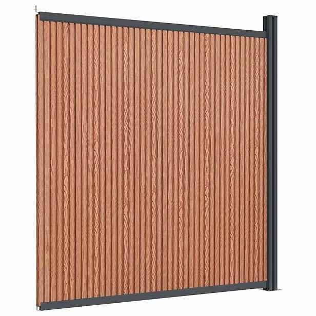 vidaXL Plotový dílec WPC hnědý 173 x 186 cm