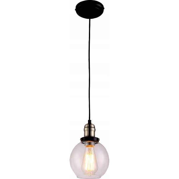 Kaja Samanta Závěsná lampa černá E27 Industriální 40W IP20