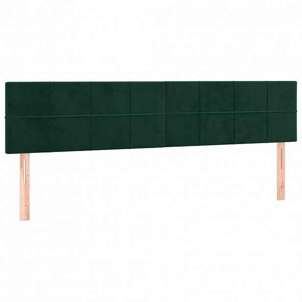 vidaXL Čela postele tmavě zelená 160x5x78/88 cm samet