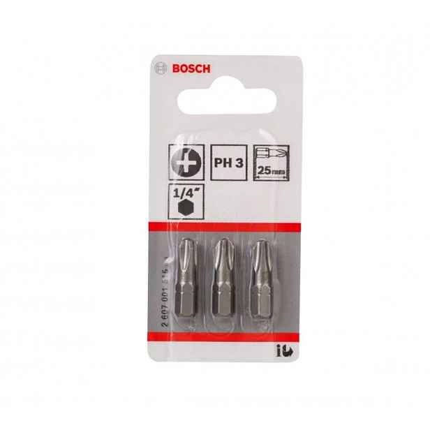 Bosch - Sada bitů PH3, délka 25 mm, 3 ks 2607001515