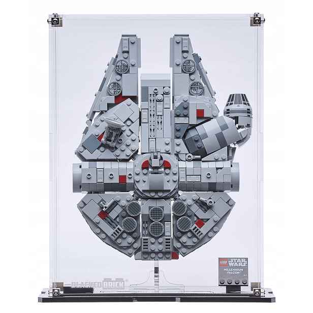Stojící vitrína Blacked Brick pro Lego 75375 Star Wars Sokol Millennium