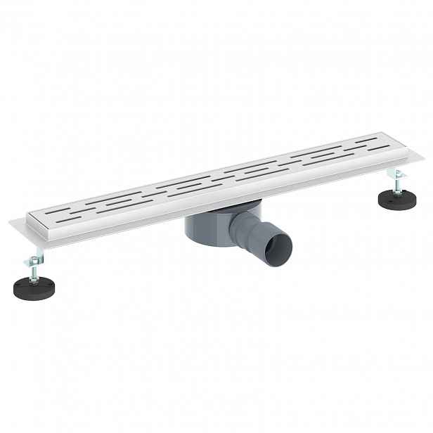 vidaXL Sprchový odtok s lineárním designem a 360° sifonem 60 cm