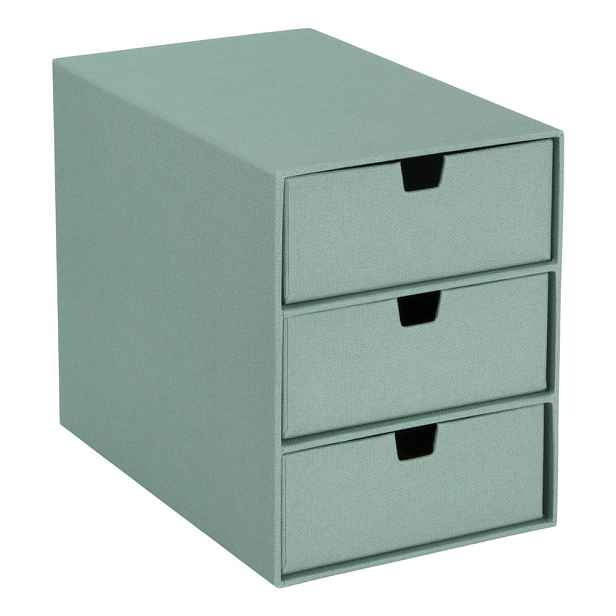 Zelený kartonový organizér zásuvkový Ingrid Canvas Paper Laminate – Bigso