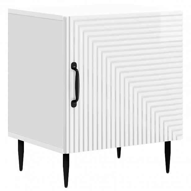 vidaXL Noční skříňka Bílá s vysokým leskem 43 x 34,5 x 50 cm
