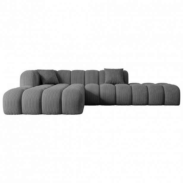 ALTDECOR ROHOVÁ SEDACÍ SOUPRAVA s otomanem vlevo OLEA-L2 – 289 × 176 × 71 cm, tmavě šedá