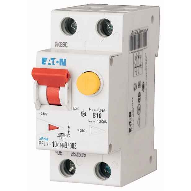 Chránič proudový s jištěním Eaton PFL7-10/1N/B/003