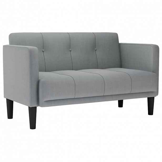 vidaXL Loveseat Sofa světle šedá 111 cm textil